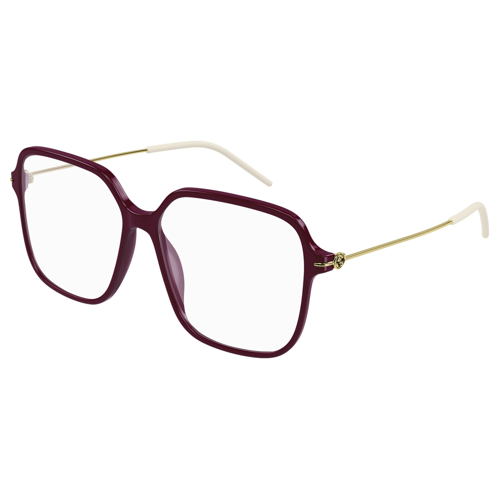 NWT Gucci GG1271o-003 Burgundy Gold 56mm Eyeglasses